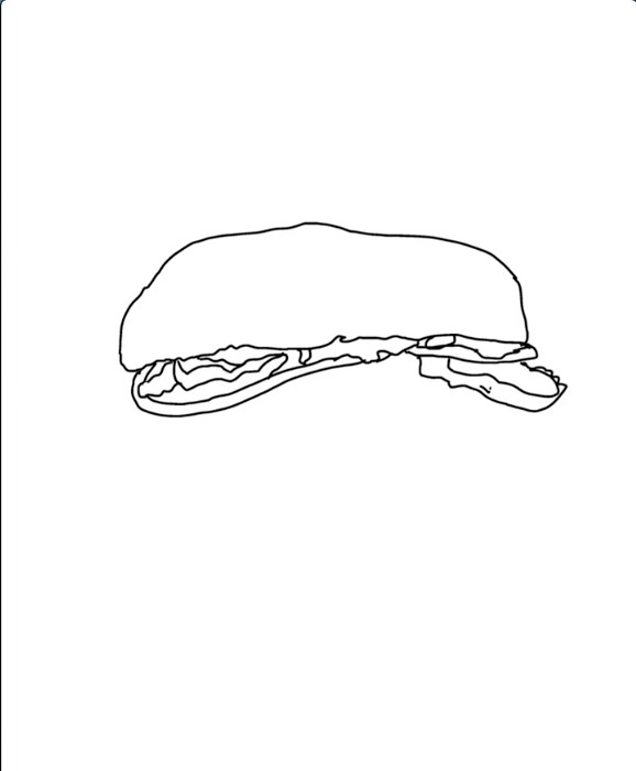 Étape 3 pour dessiner un hamburger avec IbisPaint - Encore un cornichon de plus